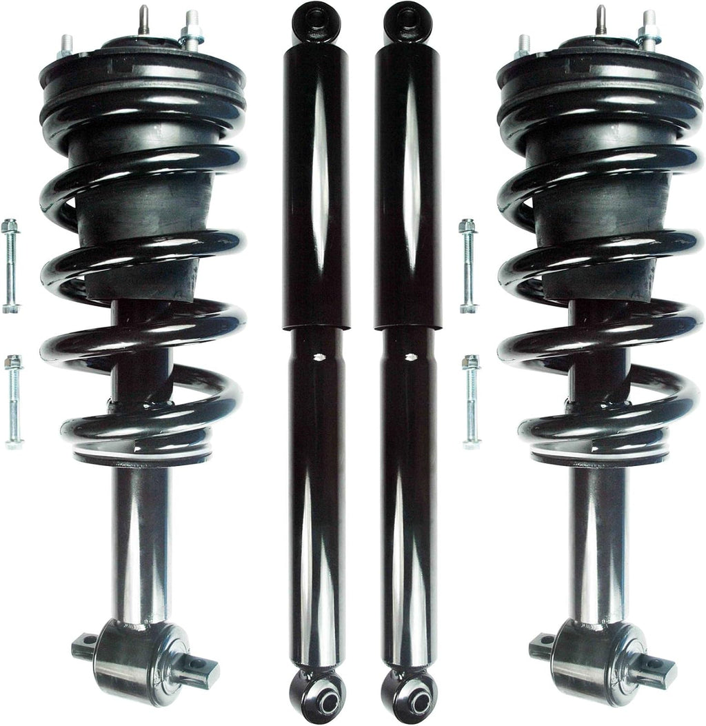 Front-Rear Quick Complete Strut-Shock For 2014-2018 Chevrolet Silverado 1500 RWD Q3726