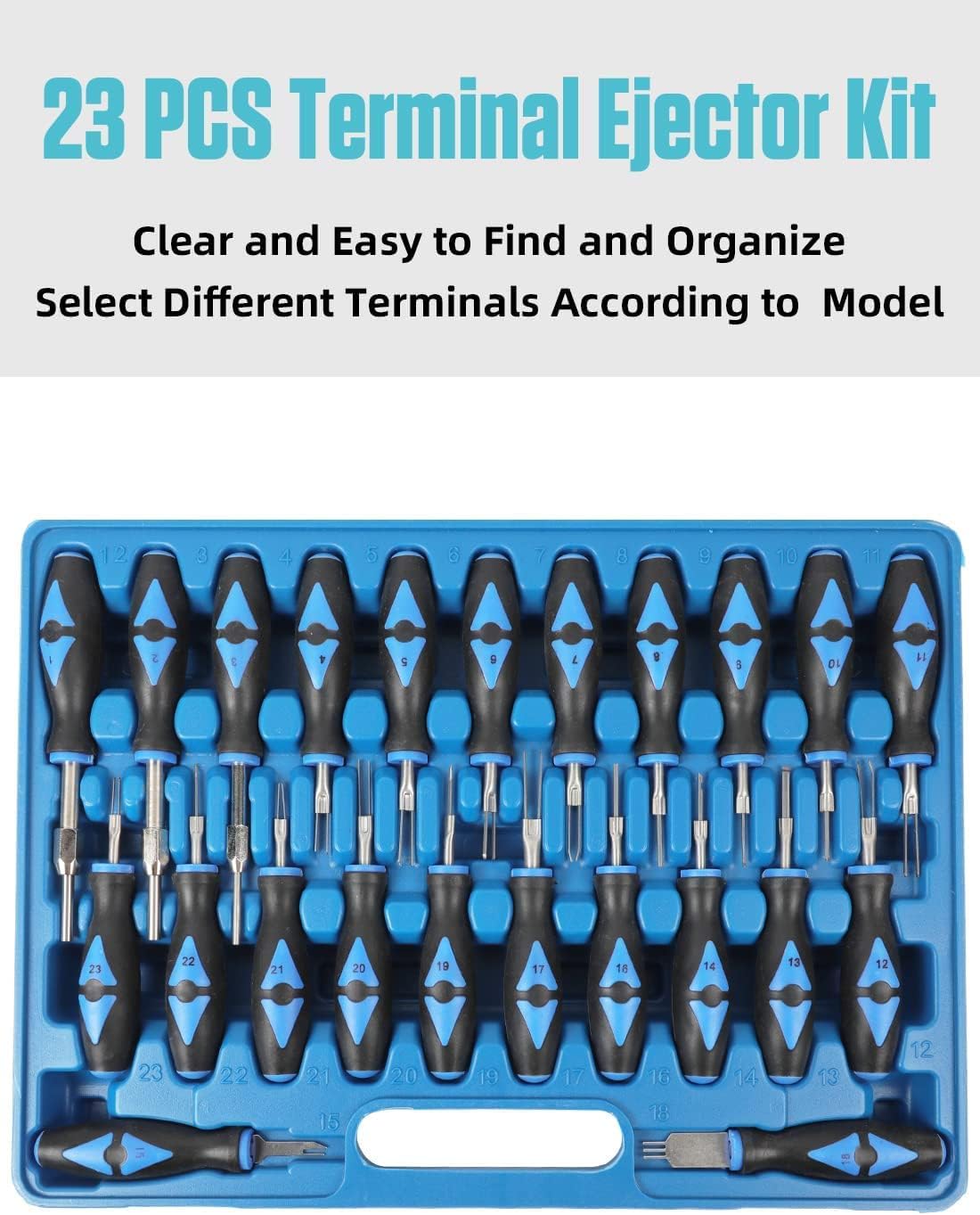 Terminal Removal Tool Kit 23 Pcs with Stainless Steel Tips and Carrying Case Q2950