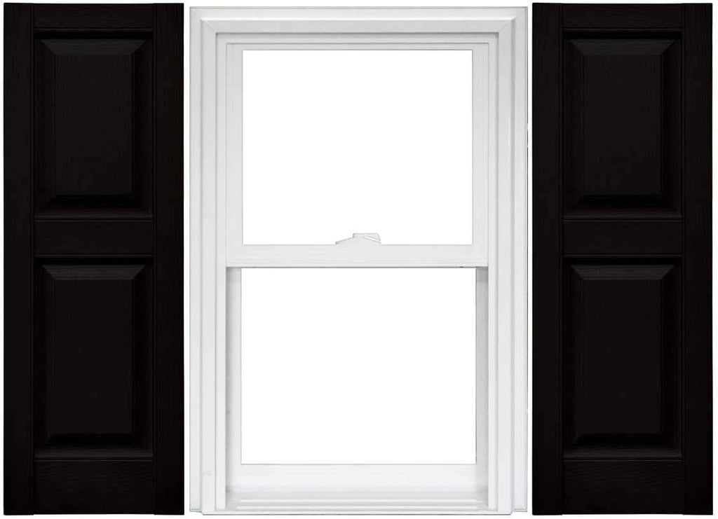 Raised Panel Vinyl Shutters (1 Pair) - 14.75 x 59 Classic Blue N883196