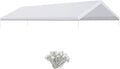 Carport Canopy Cover 12 x 20 Feet Replacement Tent Top Tarp with Ball Bungees C309479