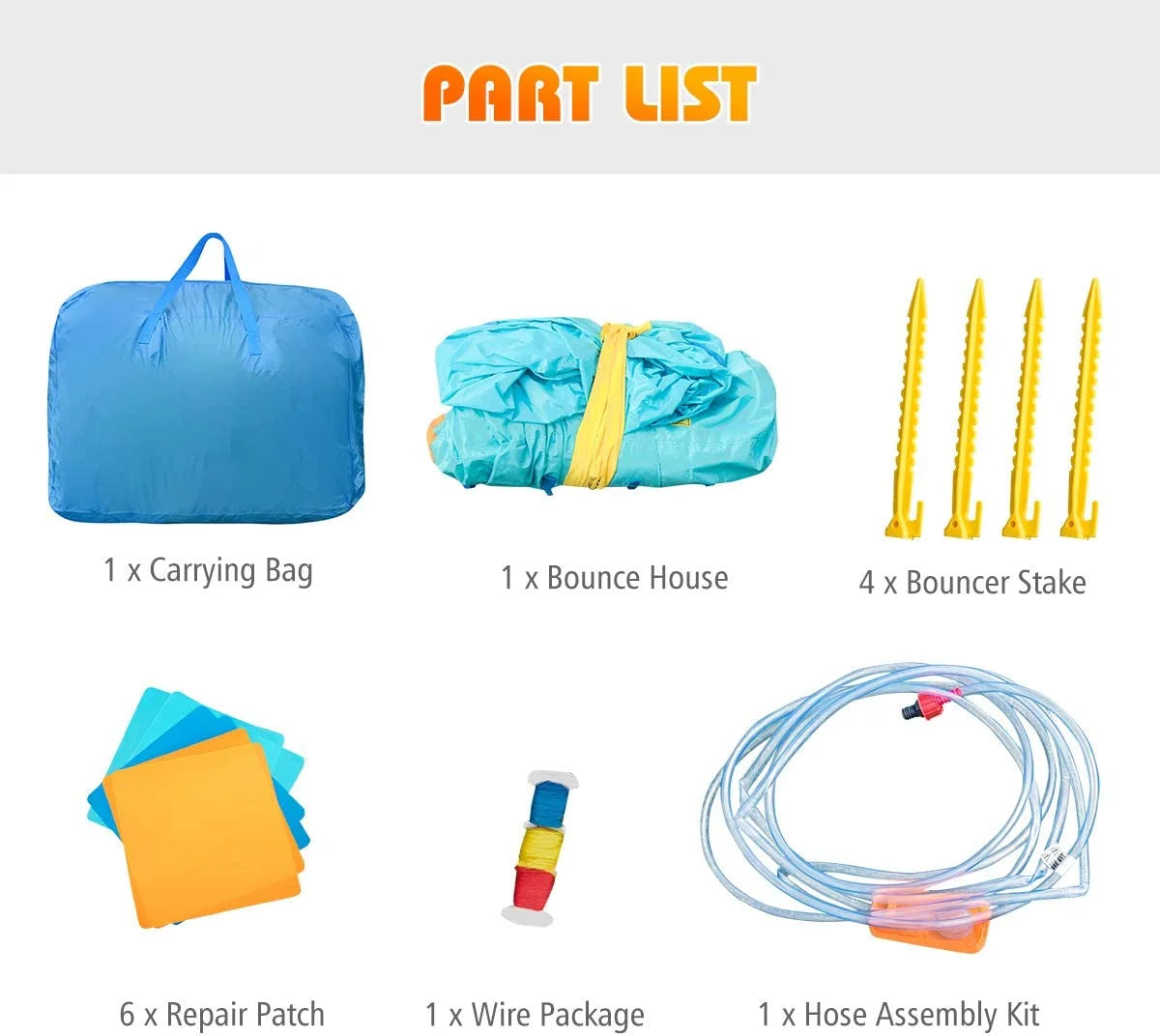 Inflatable Water Slide with Blower and Splashing Pool R91001