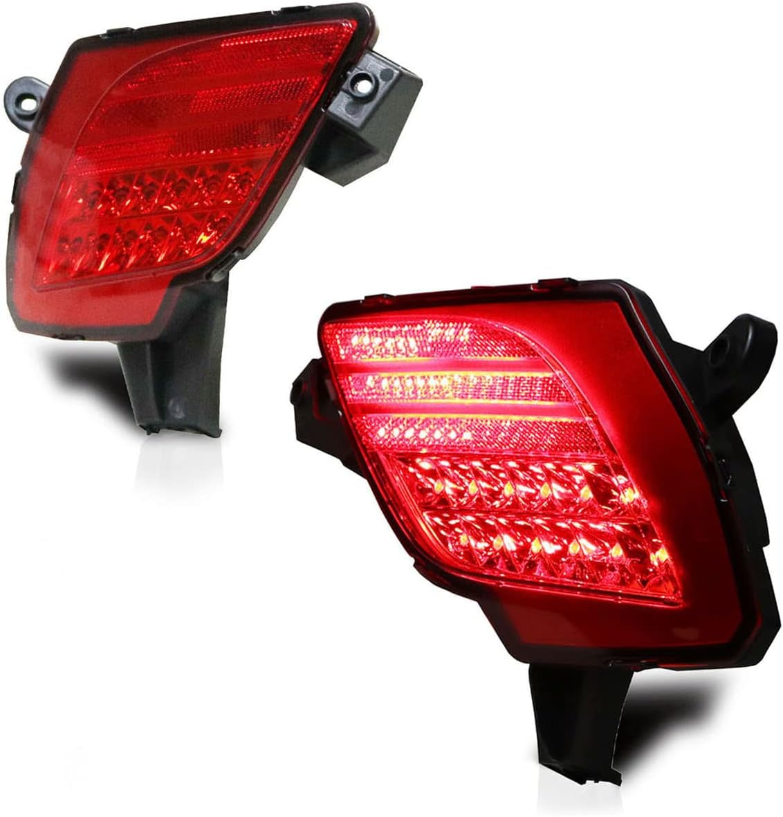 Red Rear Bumper LED Reflector Fog Brake Stop Lights Z72335