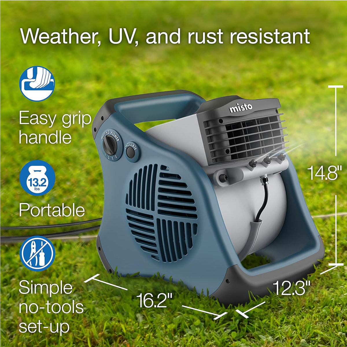 Blue Outdoor Misting Fan H5544