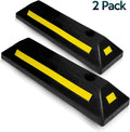 Heavy Duty Rubber Parking Guide 2 Pcs with Reflective Yellow Tape P897666