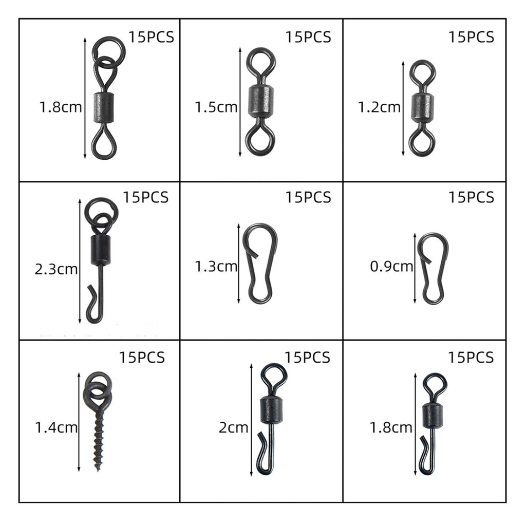 Carp Fishing Rolling Swivels Beads Stopper Accessories D359641