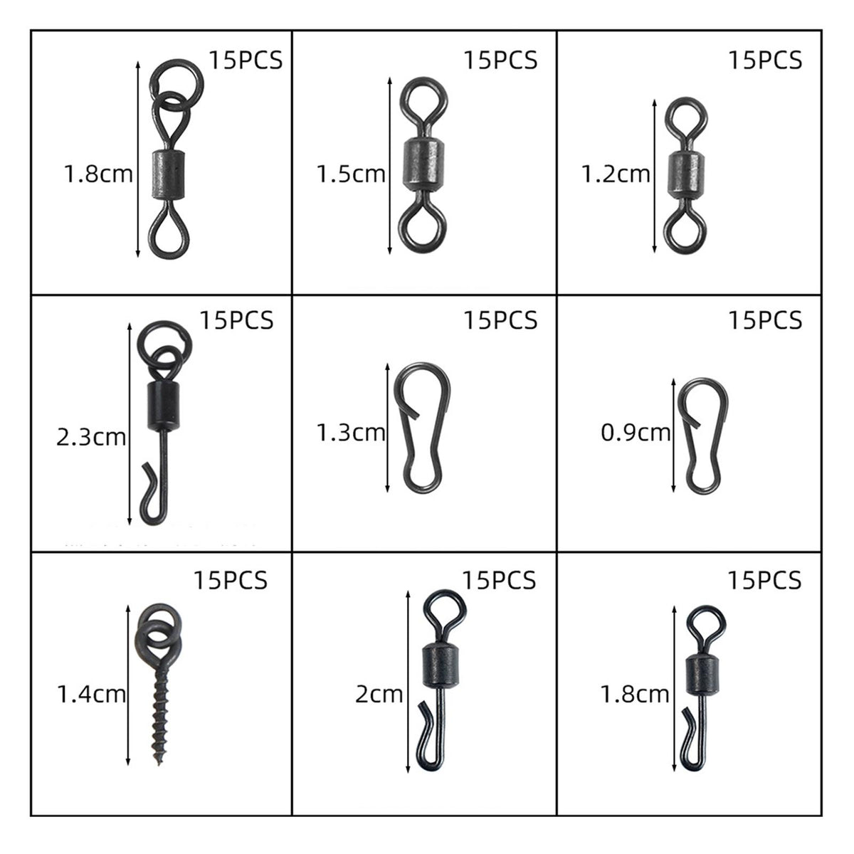 Carp Fishing Rolling Swivels Beads Stopper Accessories D359641