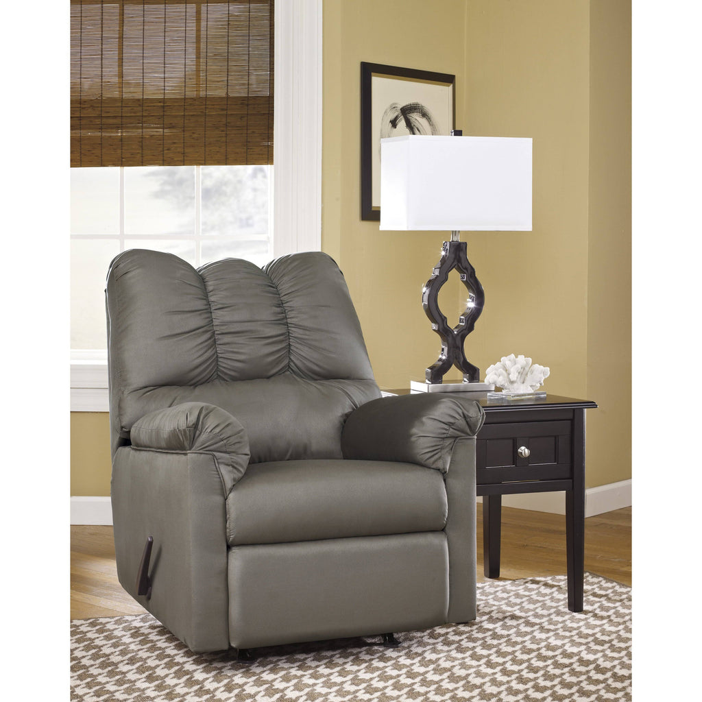 Black Microfiber Rocker Recliner C493