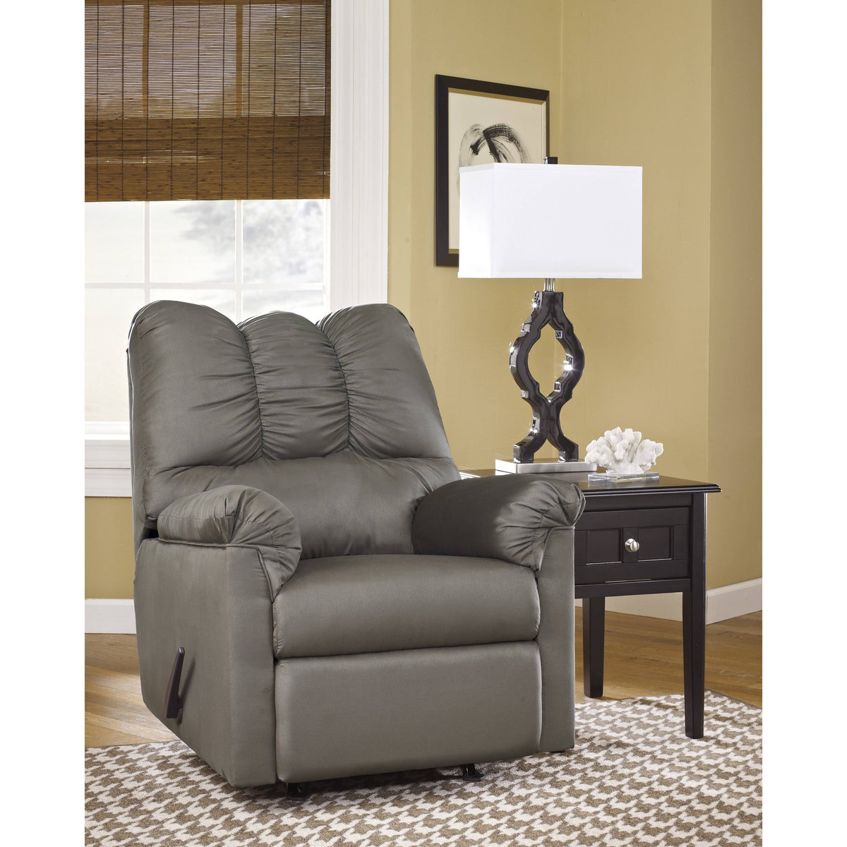 Black Microfiber Rocker Recliner C493