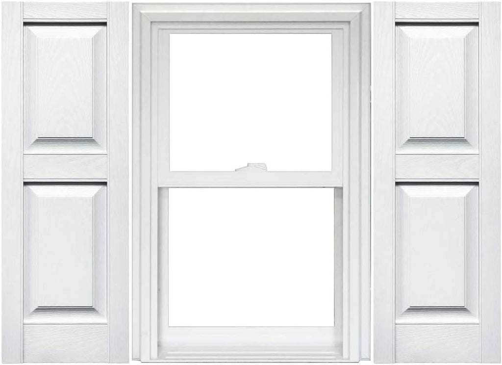 Raised Panel Vinyl Shutters (1 Pair) - 14.75 x 59 Classic Blue N883196