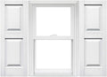 Raised Panel Vinyl Shutters (1 Pair) - 14.75 x 59 Classic Blue N883196