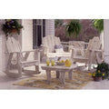 Tangerine Distressed Wood Rocking Adirondack Chair E62261