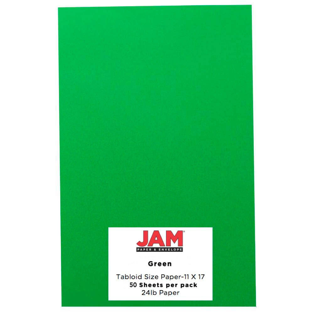65lb Green 11 x 17 Cardstock, 50 Sheets/Pack Q1366