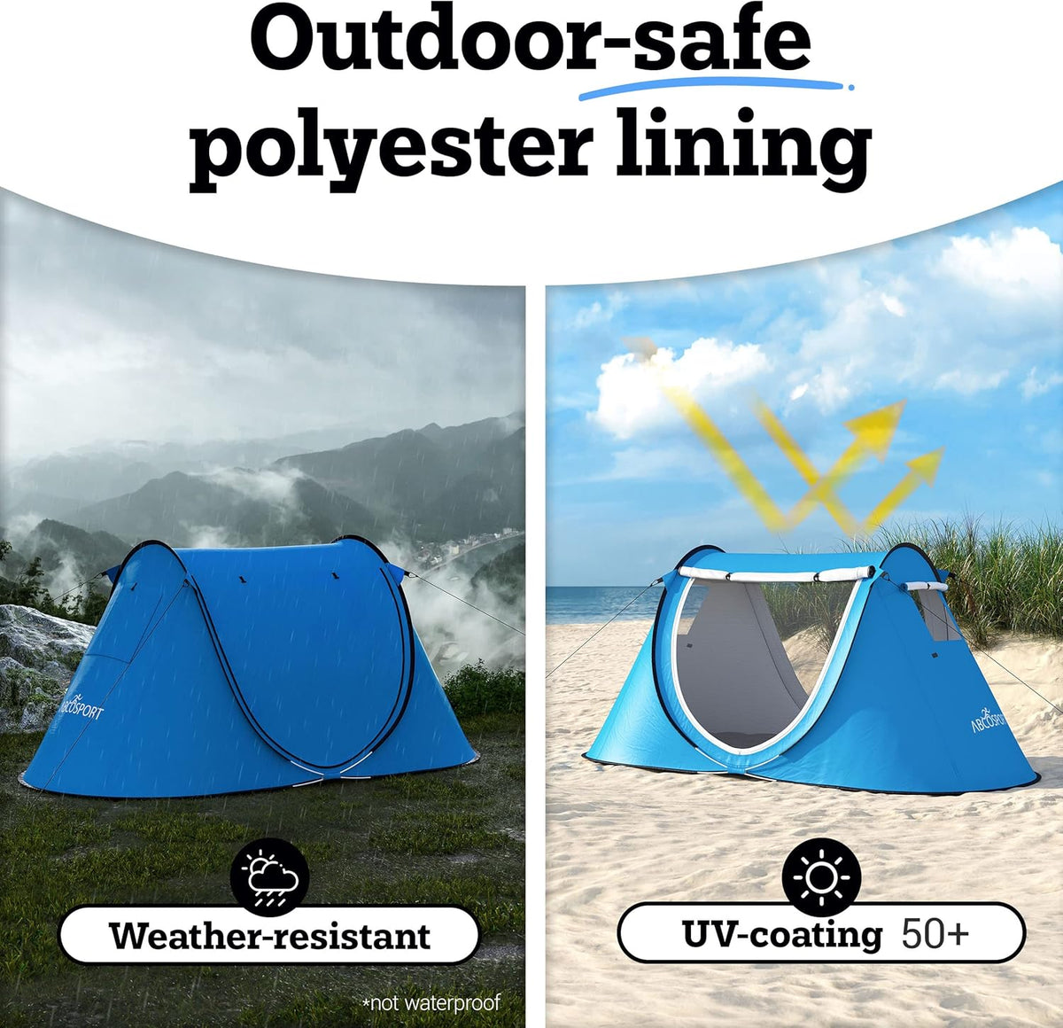 Pop-up Beach Camping Tent with Carrying Bag X68951