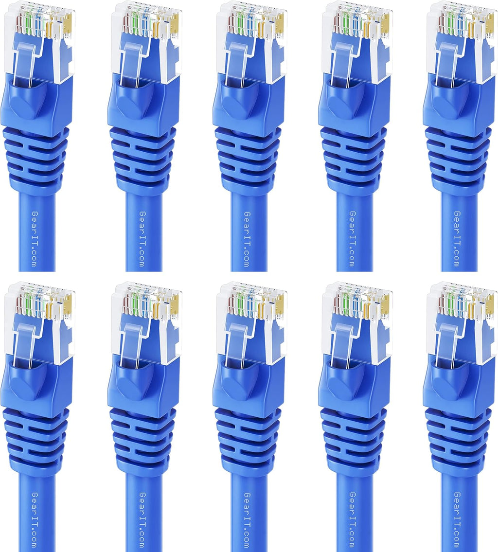 Blue Snagless RJ45 Ethernet Patch Cable 100-Pack 1 Foot Y6460