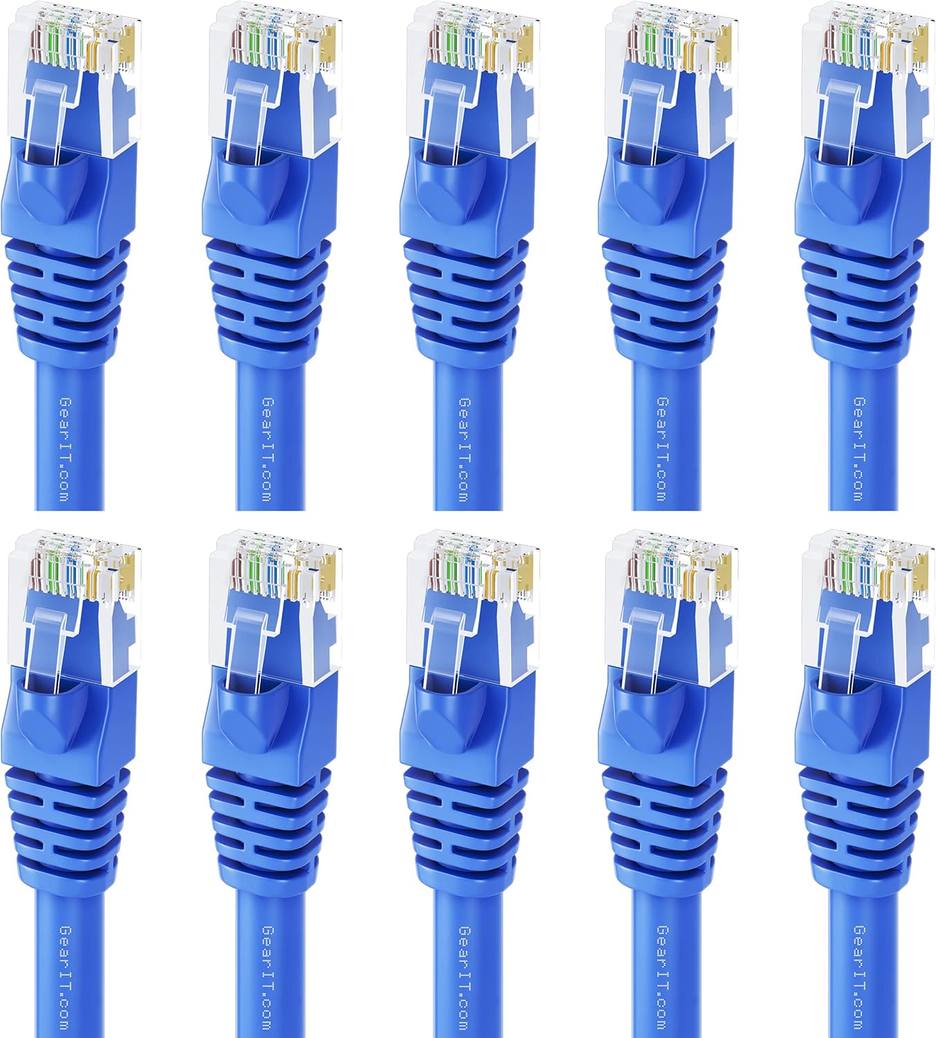 Blue Snagless RJ45 Ethernet Patch Cable 100-Pack 1 Foot Y6460