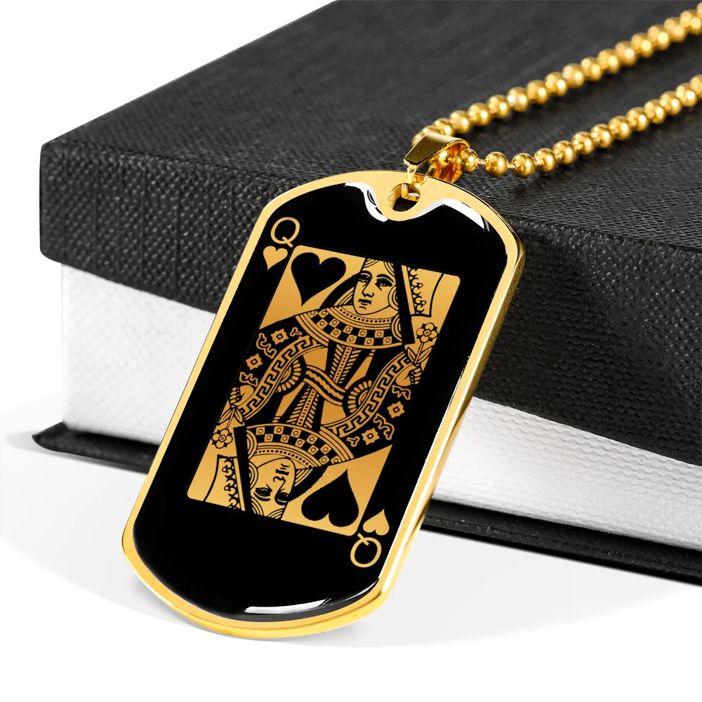 Gold Dog Tag Necklace T808