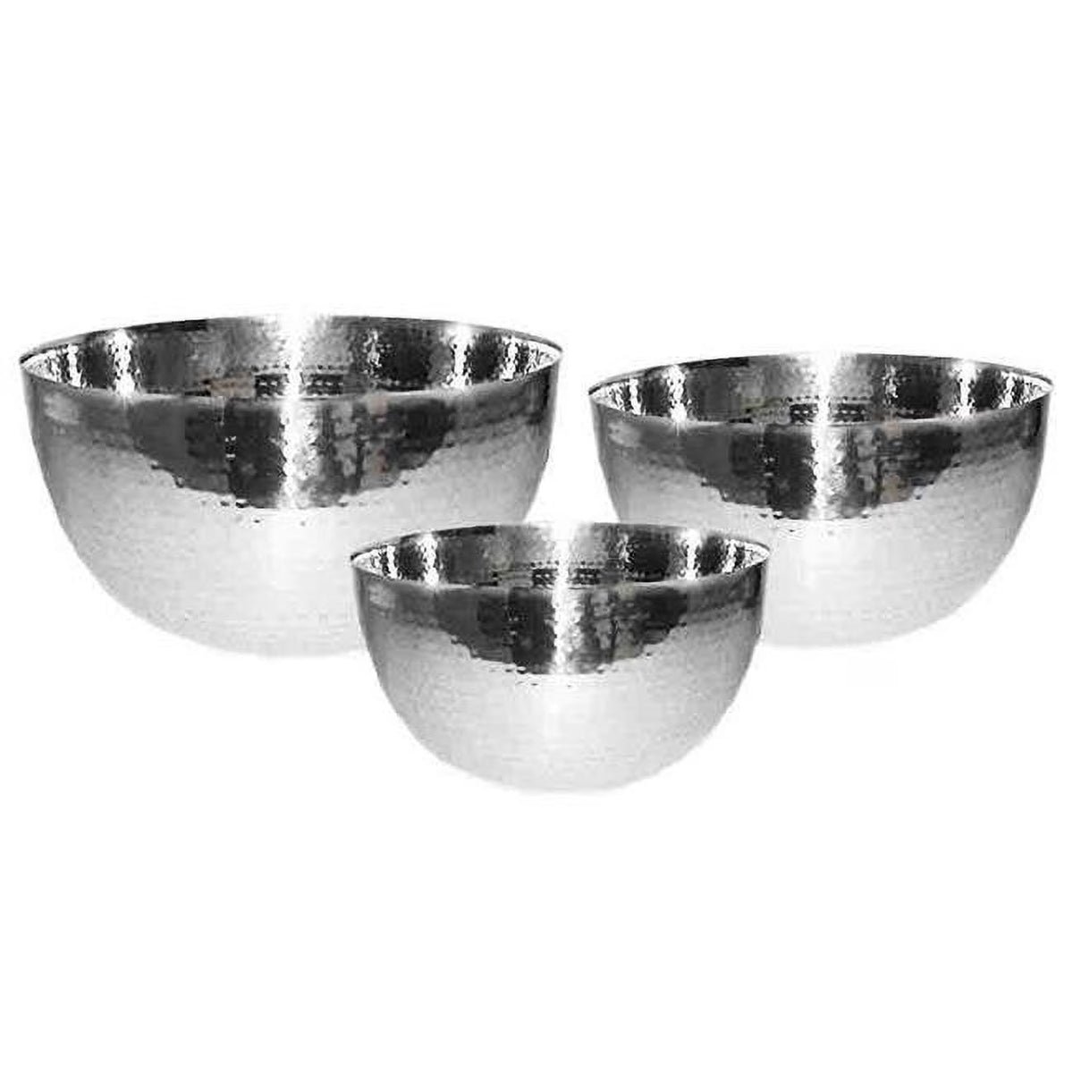 Stainless Steel Hammered Bowl Set, 3 Piece U787