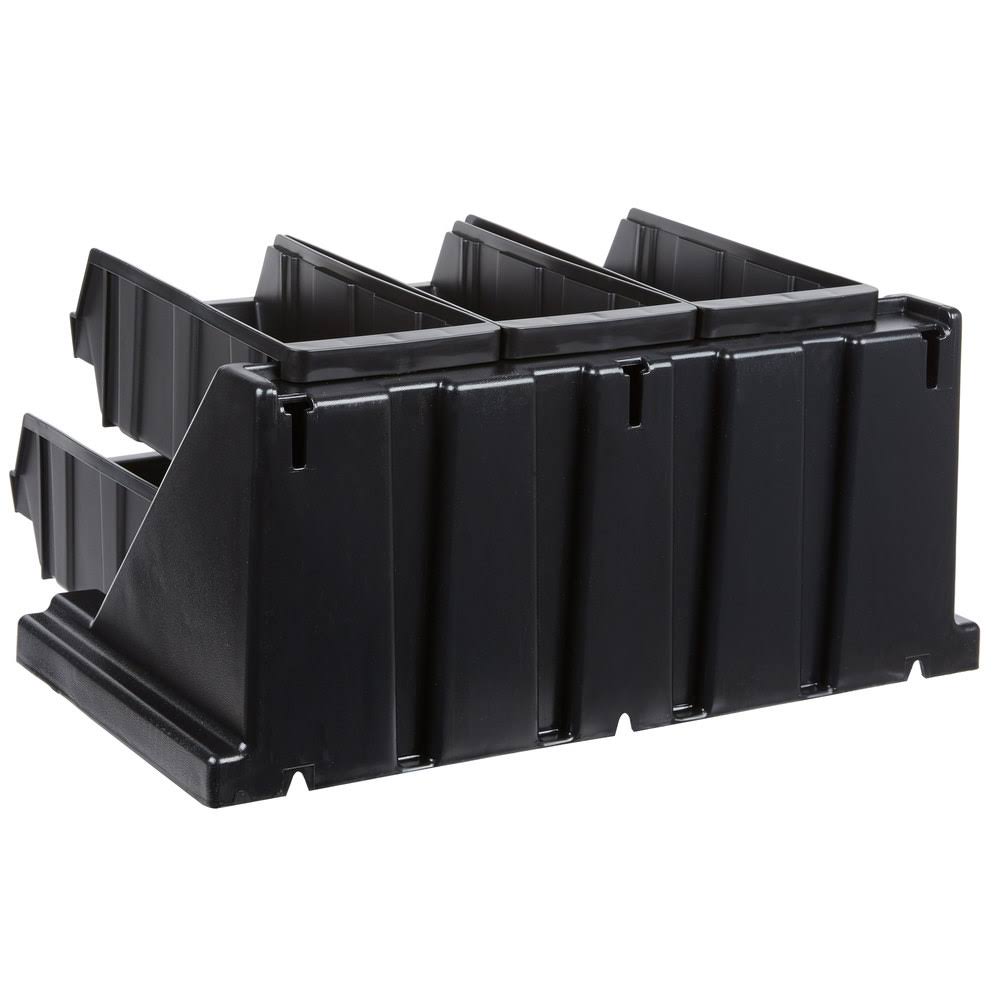 Black 6-Bin Organizer Rack E972