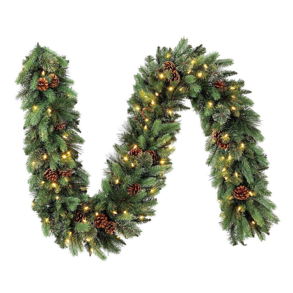 Pre-Lit LED Greenery Garland D72876