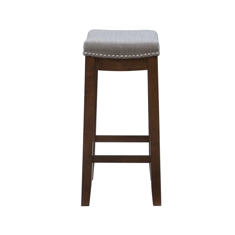 Rustic Brown Wood Counter Stool S63028