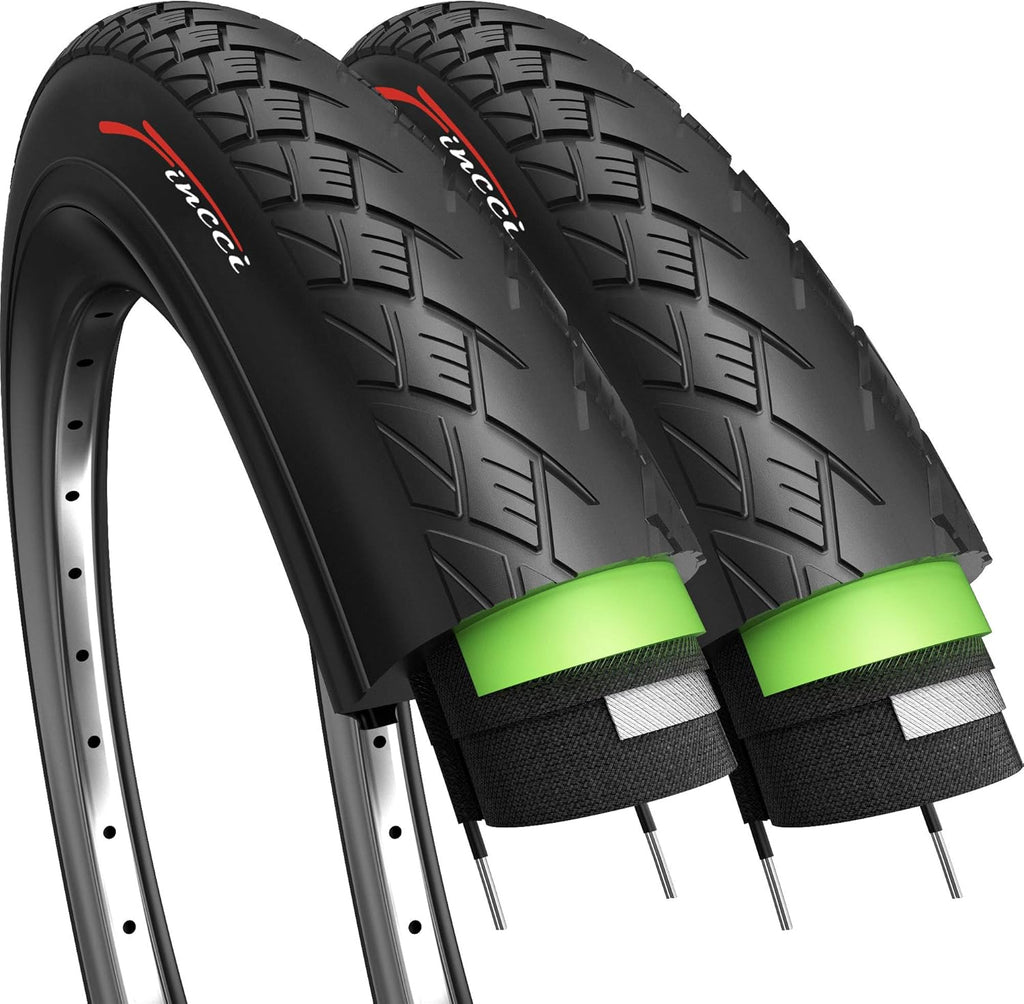 Pair 700 x 38c 40-622 Foldable Tires with 1mm Antipuncture Protection, Pack of 2 F628420