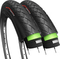 Pair 700 x 38c 40-622 Foldable Tires with 1mm Antipuncture Protection, Pack of 2 F628420