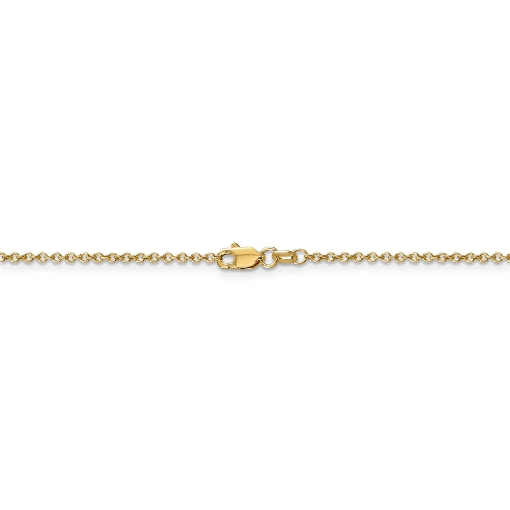 14k Gold 1.4mm Cable Chain Necklace 30 Inch 3.8 Grams O52793
