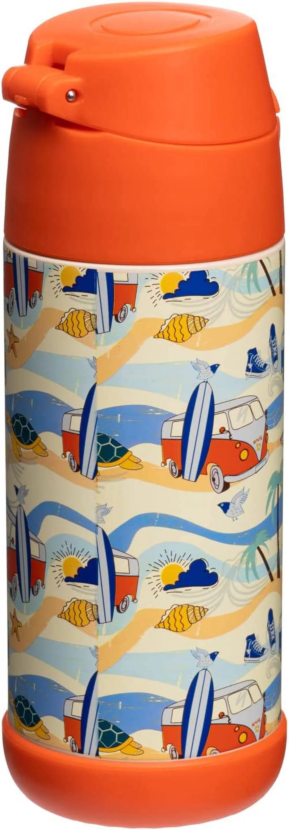 12oz Insulated Stainless Steel Kids Water Bottle with Straw B6188