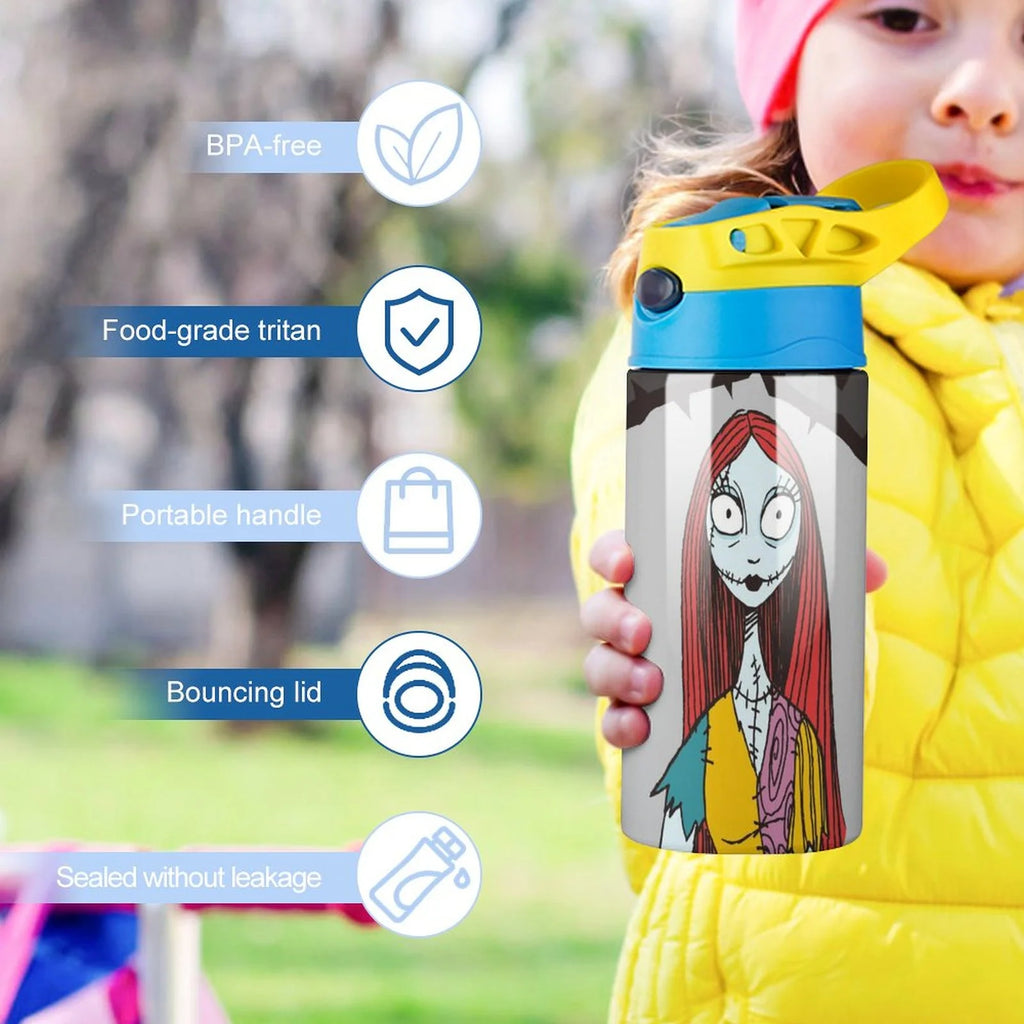 Insulated Stainless Steel Water Bottle with Straw K3519