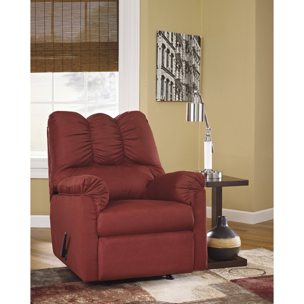 Black Microfiber Rocker Recliner C493