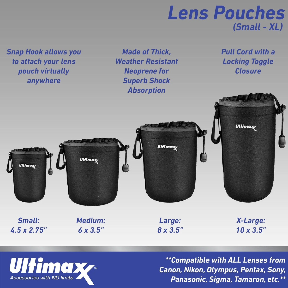 18pc Lens Bundle with Water-Resistant Lens Pouch U66695