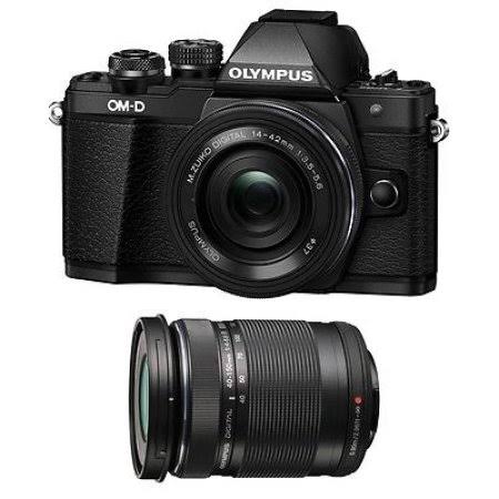Black Digital Camera with 14-42mm and 40-150mm Lenses Y2283