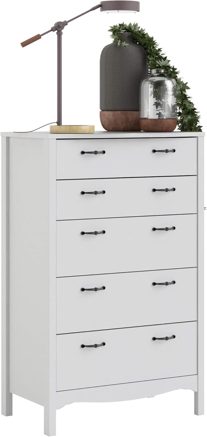 White 5 Drawer Chest T54064