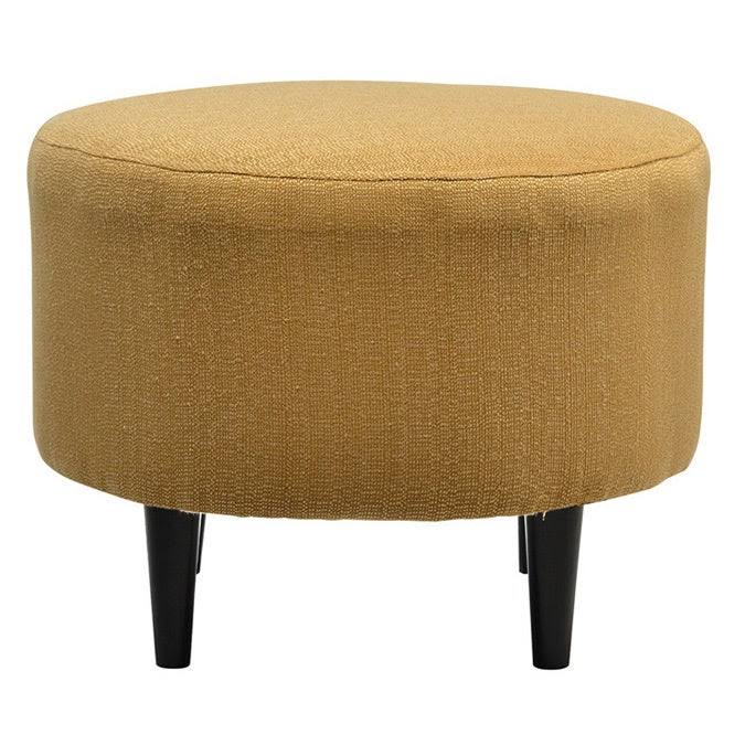 Charcoal Round Ottoman Q8259