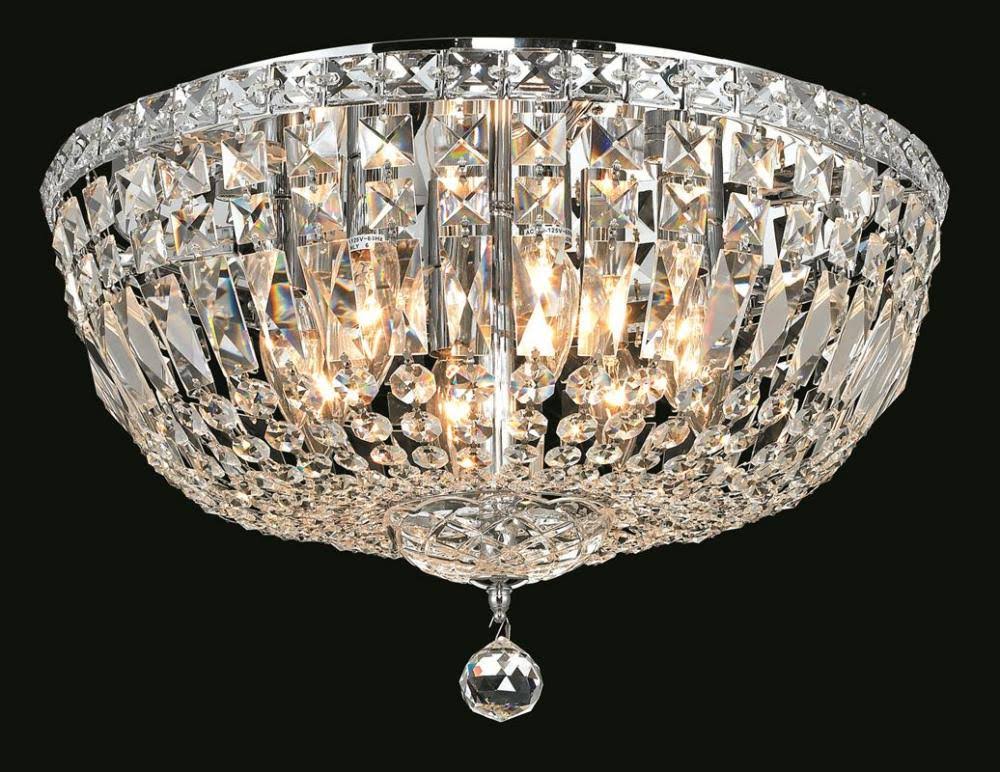 Chrome 8 Light Flush Mount Crystal H818267