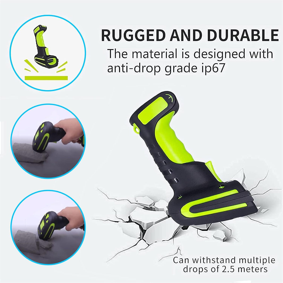 2D Wireless Barcode Scanner with Charging Cradle, Pack of 2 X515253