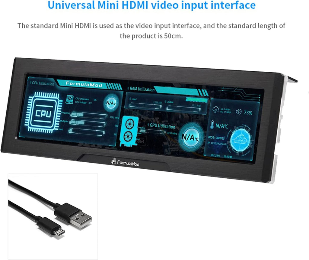 8.8 Inch LCD Screen CPU Temperature Monitor for PC Case N908