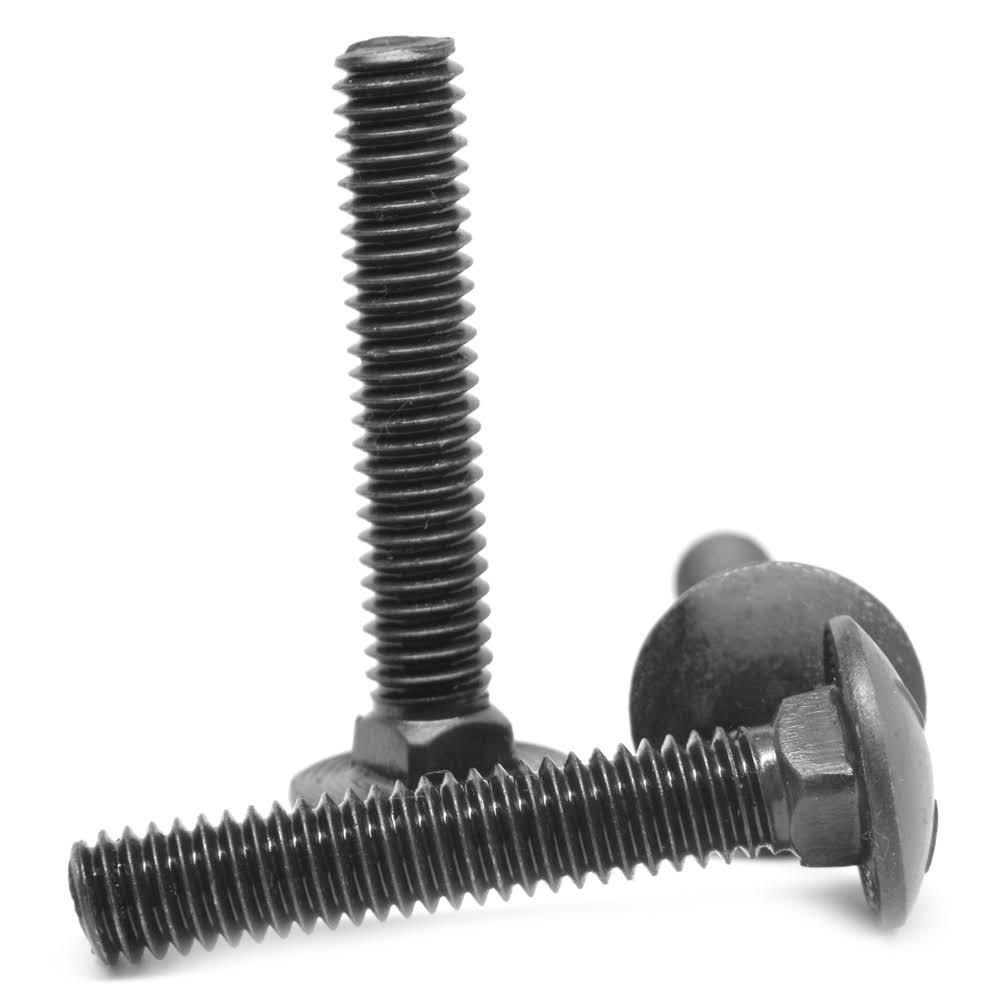 1/2x22-13 x 1x22 (FT) Coarse Thread Grade 5 Carriage Bolt Medium Carbon Steel Black Oxide Pk 500 R1620
