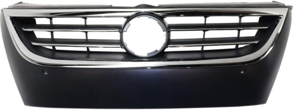Primed Black Plastic Grille Assembly with Chrome Molding and Distance Sensor Hole R976653