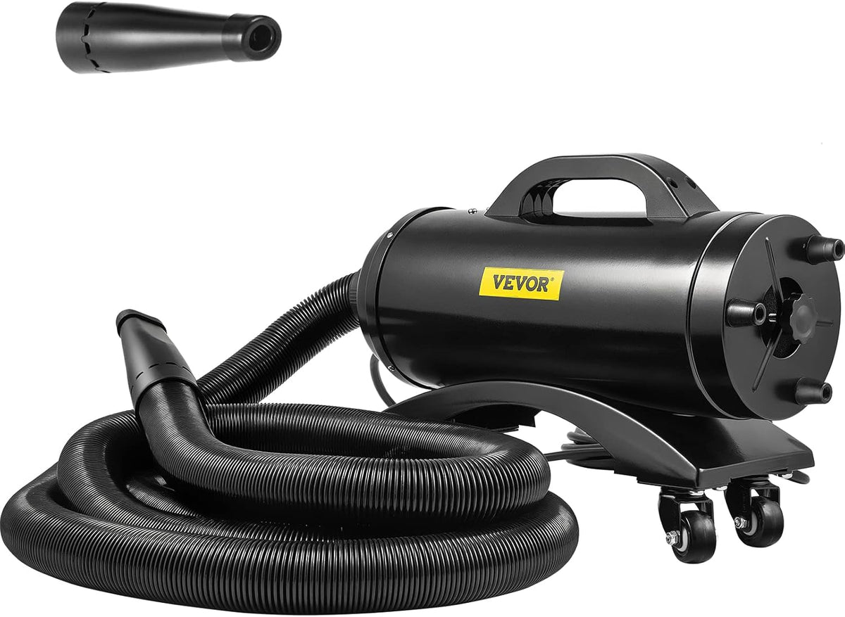 8.0HP 320 CFM 110V Car Dryer Air Blower with Casters, 33 Ft Hose, 2 Nozzles R675