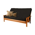 Queen Size Polyester Futon Cover in Suede Black B452