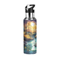 Stainless Steel Insulated Thermos Vacuum Flask Water Bottle with Straw Lid S5360