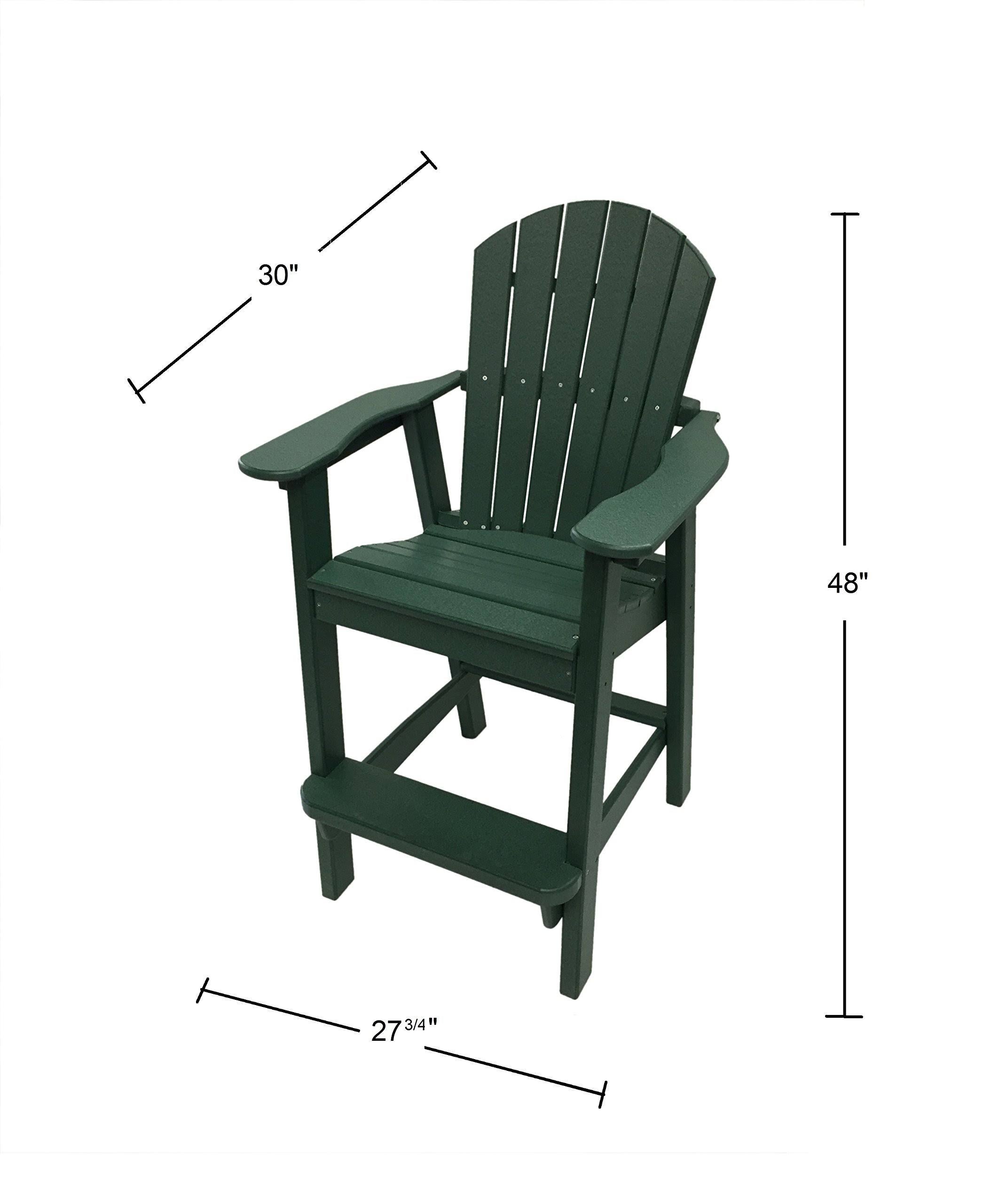 Green Recycled Polyresin Balcony Chair U2077