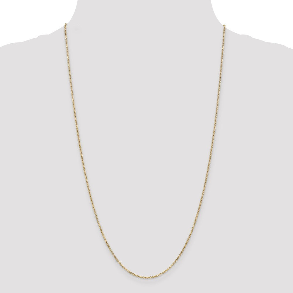 14k Gold 1.4mm Cable Chain Necklace 30 Inch 3.8 Grams O52793
