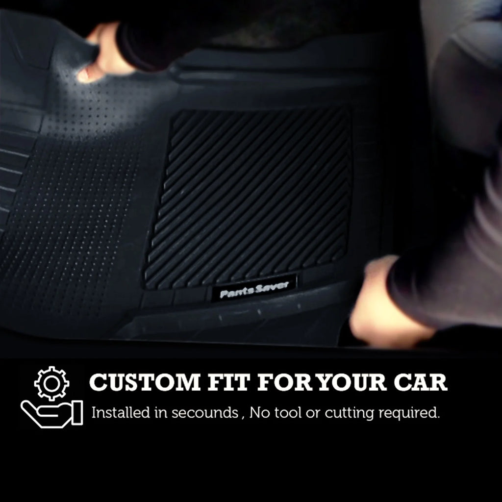 4 Piece Set Black Floor Mats V527500