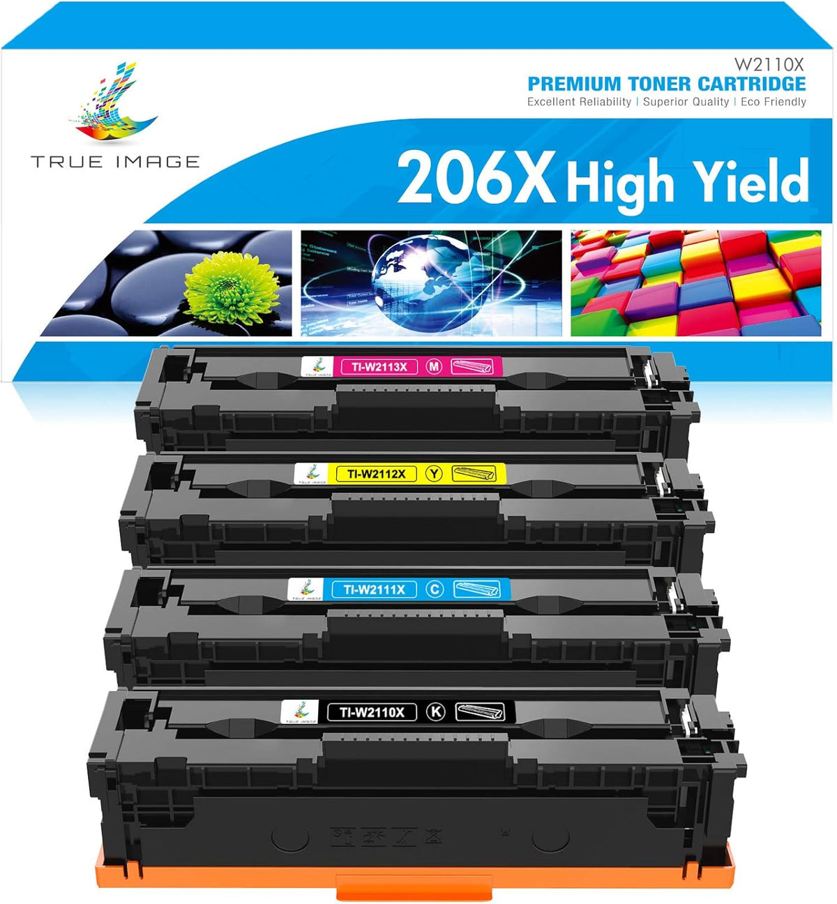 Compatible Toner Cartridge 4-Pack (Black Cyan Yellow Magenta) U8325