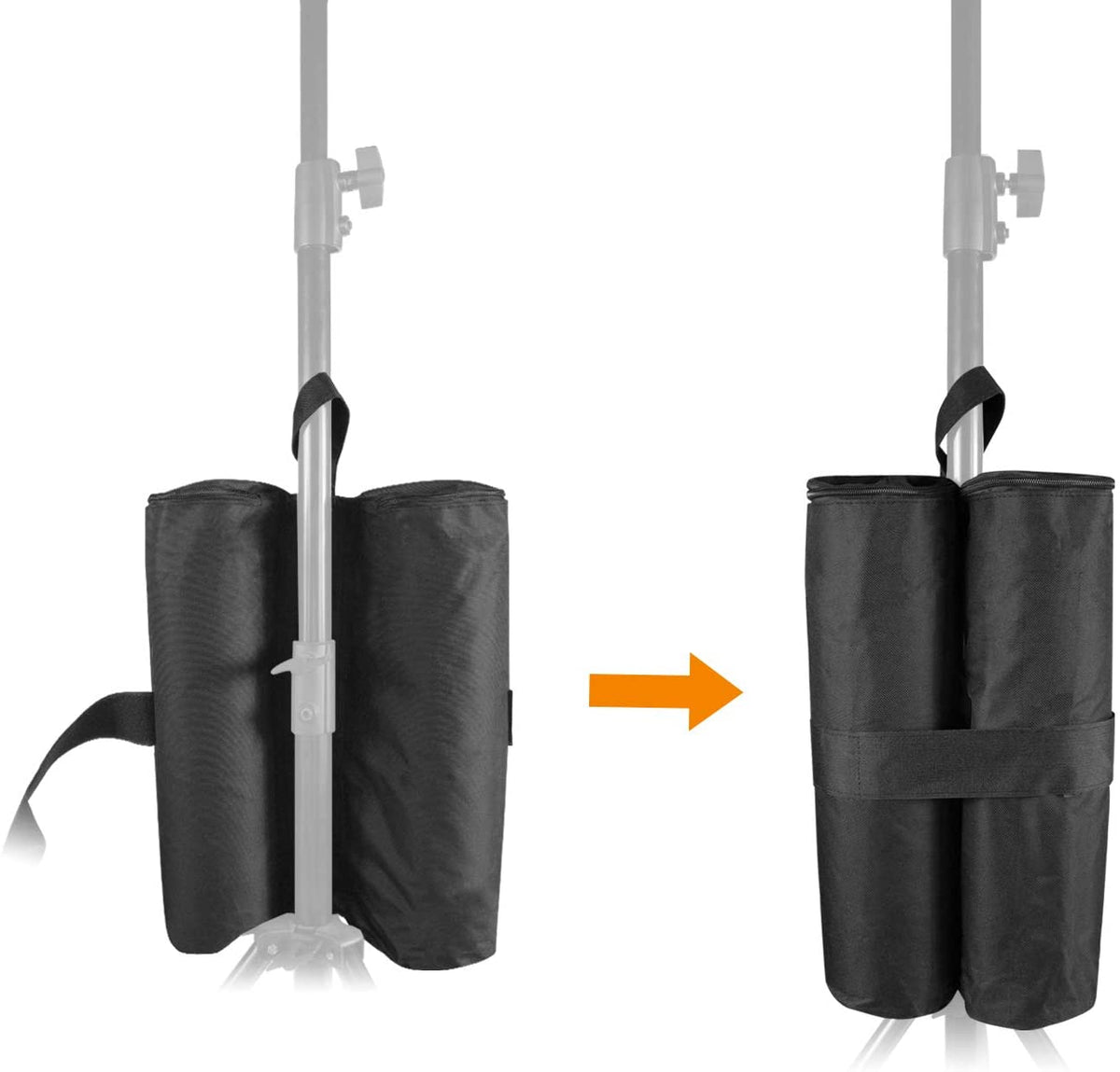 Black Weight Bag Outdoor Canopy Weights (8 Pieces) O5796