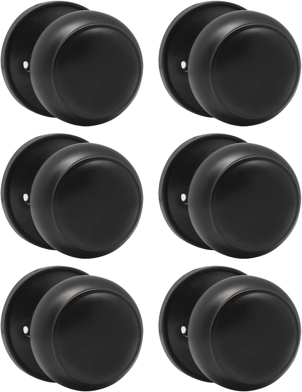 5 Pack Matte Black Entry Door Knob and Deadbolt Lock Set F3927