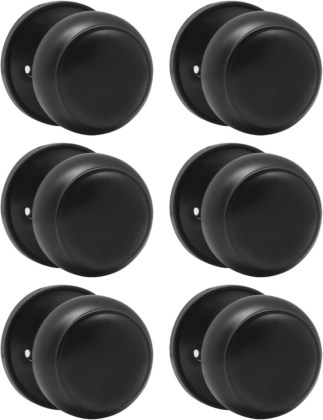 5 Pack Matte Black Entry Door Knob and Deadbolt Lock Set F3927