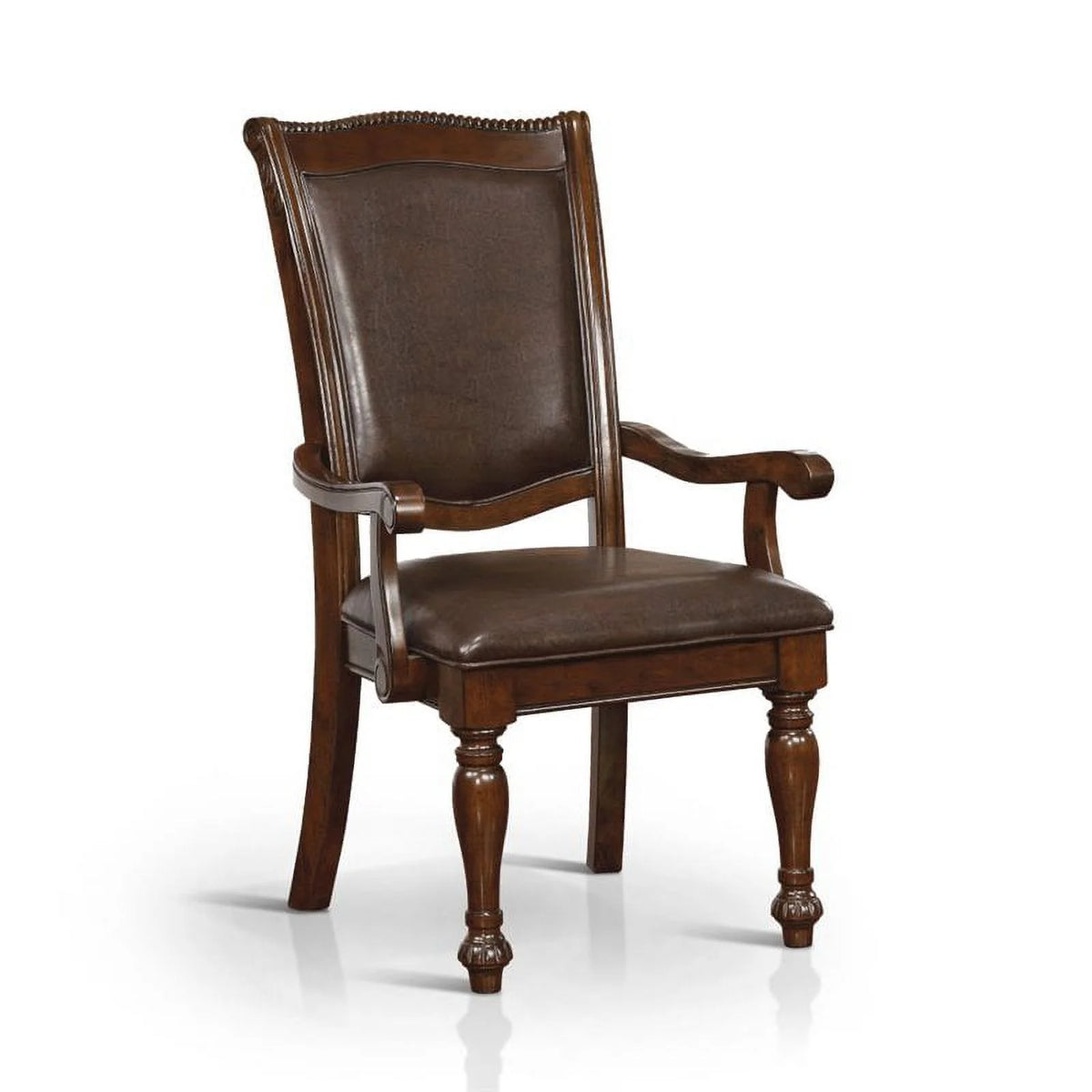 Brown Cherry Wood Arm Chair (Set of 2) H996110